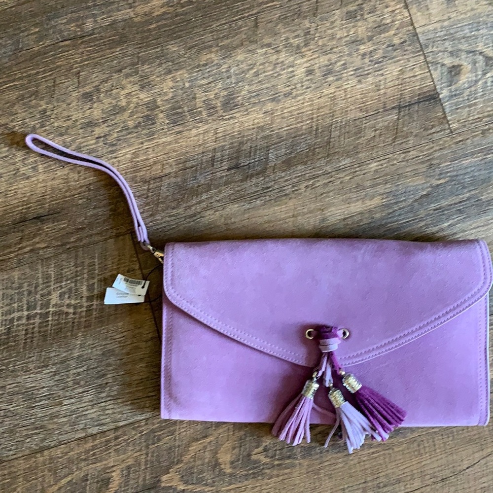 Purple Tassel Clutch
